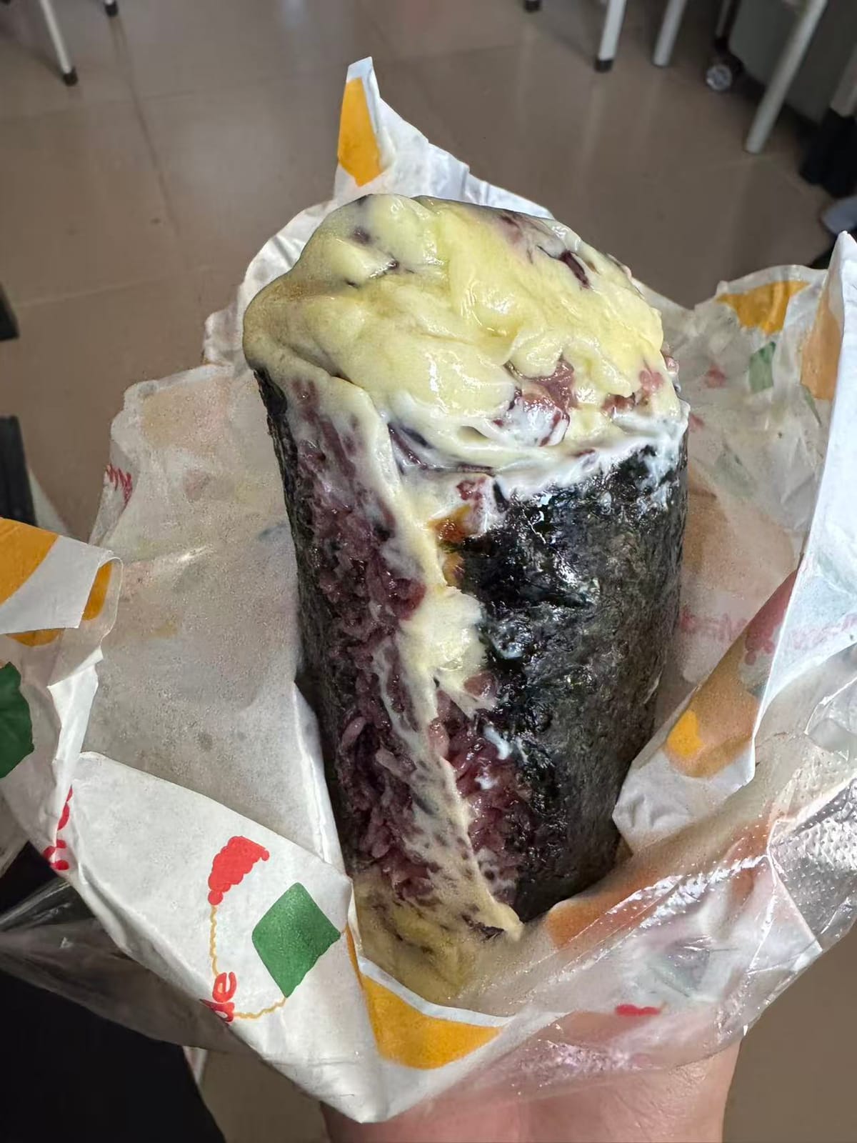 被芝士淹没的饭团